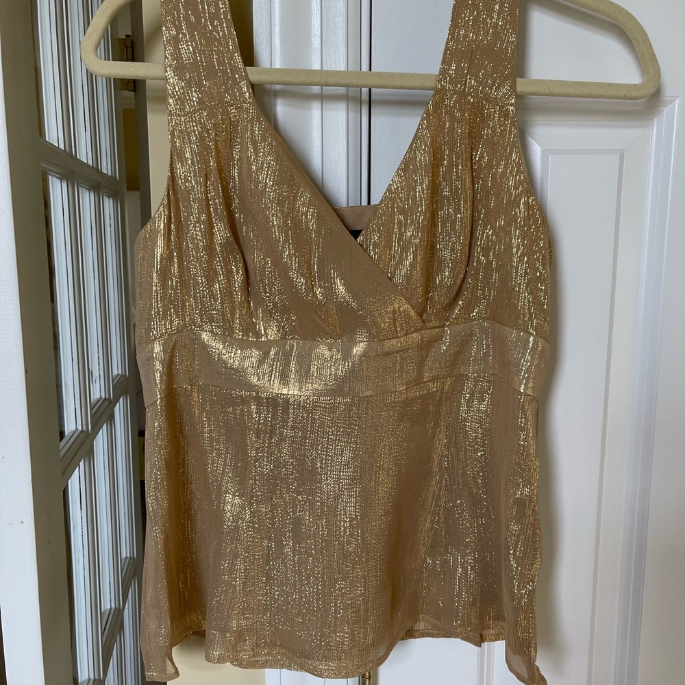 Gold lame-type top
